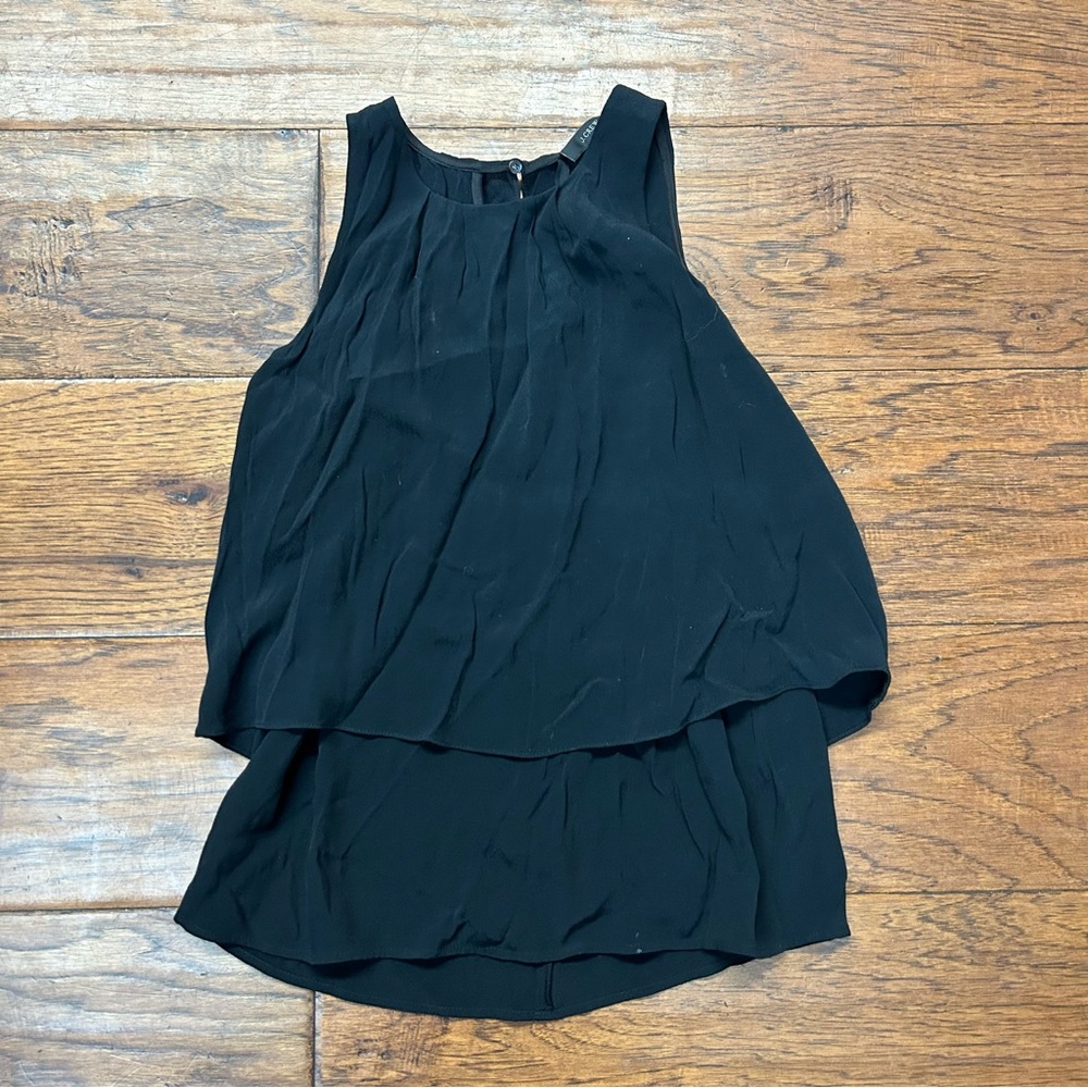 J.‎ Crew black tiered crepe top